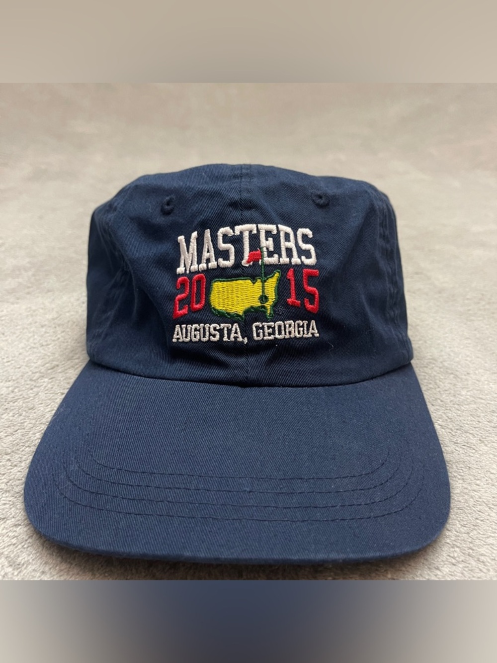 Masters 2015 Golf American Needle Navy Blue Adjustable Strap Hat